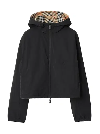 Burberry Women's Check Drawcord Short Jacket | Thumbnail 3 Burberry Women's Check Drawcord Short Jacket | Thumbnail 3