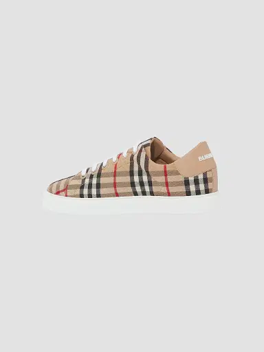 Burberry Women's Albridge Check & Leather Low-Top Sneakers - Archive Beige - Size 10.5 | Thumbnail 3 Burberry Women's Albridge Check & Leather Low-Top Sneakers - Archive Beige - Size 10.5 | Thumbnail 3