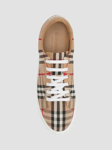 Burberry Women's Albridge Check & Leather Low-Top Sneakers - Archive Beige - Size 10.5 | Thumbnail 5 Burberry Women's Albridge Check & Leather Low-Top Sneakers - Archive Beige - Size 10.5 | Thumbnail 5