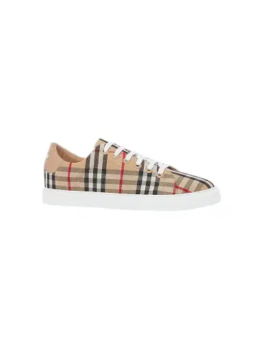 Burberry Women's Albridge Check & Leather Low-Top Sneakers - Archive Beige - Size 10.5 | Thumbnail 1 Burberry Women's Albridge Check & Leather Low-Top Sneakers - Archive Beige - Size 10.5 | Thumbnail 1