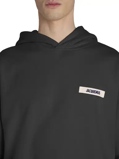 Jacquemus Men's Gros Grain Hoodie - Black - Size XXL | Thumbnail 6 Jacquemus Men's Gros Grain Hoodie - Black - Size XXL | Thumbnail 6
