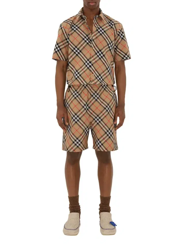 Men's Heritage Check Short-Sleeve Button-Front Shirt - Sand Check