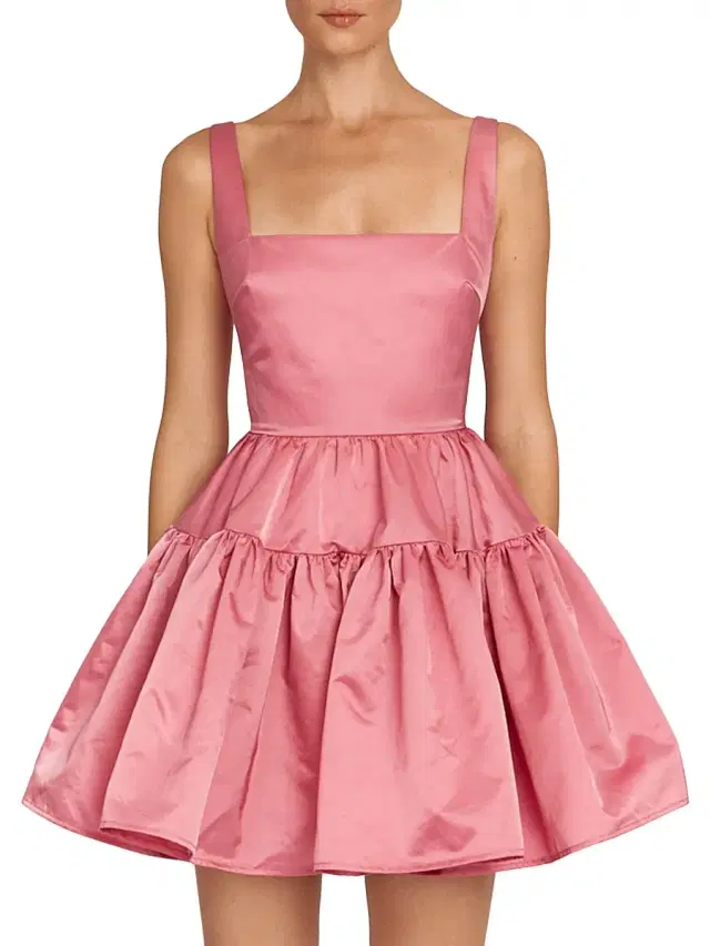 Women's Britney Ruffle Minidress - Rose Pink