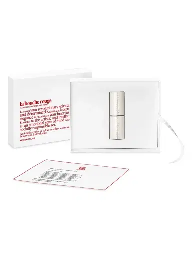 La Bouche Rouge Women's Nude Essential The White Fine Leather Lipstick Case | Thumbnail 2 La Bouche Rouge Women's Nude Essential The White Fine Leather Lipstick Case | Thumbnail 2