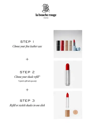 La Bouche Rouge Women's Nude Essential The White Fine Leather Lipstick Case | Thumbnail 3 La Bouche Rouge Women's Nude Essential The White Fine Leather Lipstick Case | Thumbnail 3
