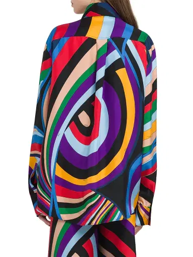 Pucci Women's Parade Silk Twill Shirt - Viola Rosso | Thumbnail 5
