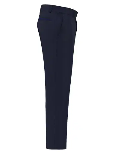 Burberry Men's Wool Flat-Front Trousers - Navy - Size 46 | Thumbnail 4 Burberry Men's Wool Flat-Front Trousers - Navy - Size 46 | Thumbnail 4