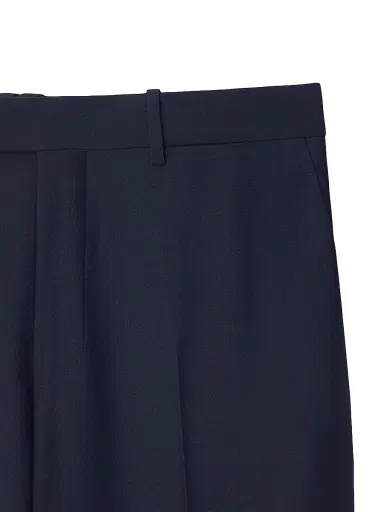 Burberry Men's Wool Flat-Front Trousers - Navy - Size 46 | Thumbnail 5 Burberry Men's Wool Flat-Front Trousers - Navy - Size 46 | Thumbnail 5