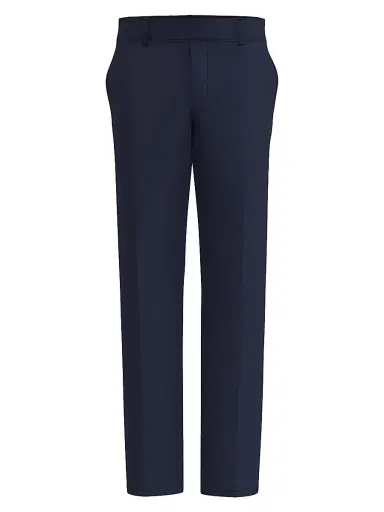 Burberry Men's Wool Flat-Front Trousers - Navy - Size 46 | Thumbnail 1 Burberry Men's Wool Flat-Front Trousers - Navy - Size 46 | Thumbnail 1