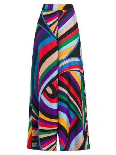 Pucci Women's Parade Silk Twill Trousers - Viola Rosso | Thumbnail 1 Pucci Women's Parade Silk Twill Trousers - Viola Rosso | Thumbnail 1