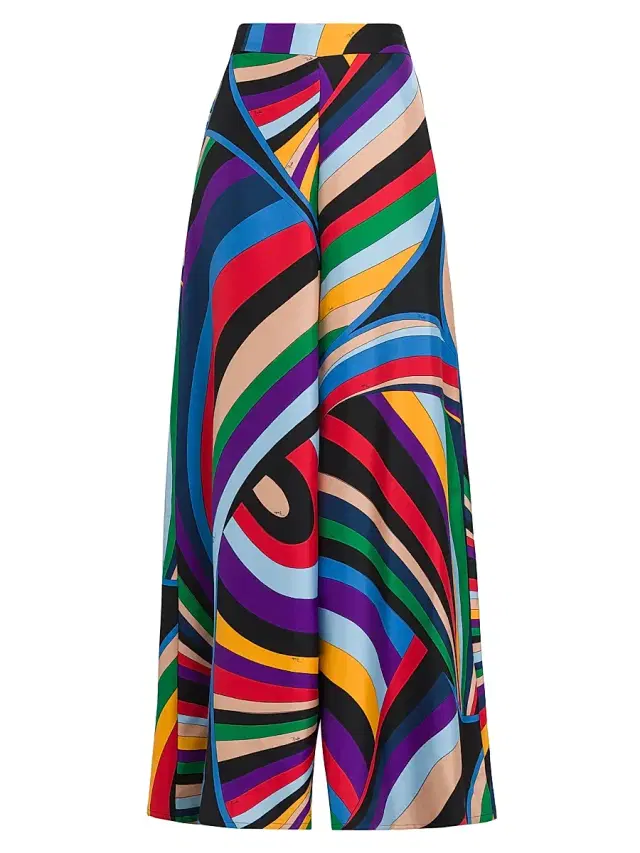Women's Parade Silk Twill Trousers - Viola Rosso