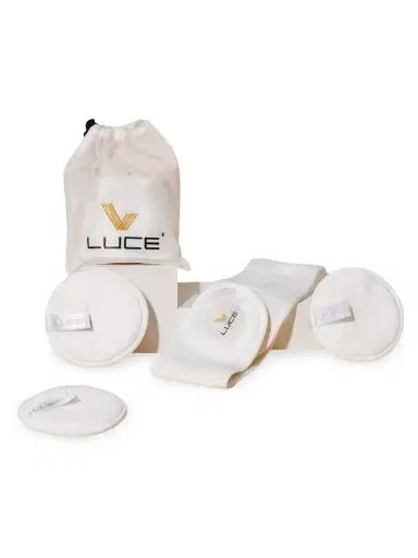 Luce Women's Reusable Makeup Eraser Pad Set - White | Thumbnail 4