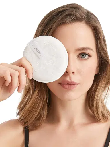 Luce Women's Reusable Makeup Eraser Pad Set - White | Thumbnail 1