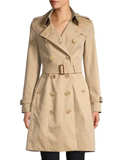 Burberry Women's Chelsea Belted Double-Breasted Coat - Honey - Size 14 | Thumbnail 3 Burberry Women's Chelsea Belted Double-Breasted Coat - Honey - Size 14 | Thumbnail 3
