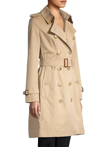 Burberry Women's Chelsea Belted Double-Breasted Coat - Honey - Size 14 | Thumbnail 4 Burberry Women's Chelsea Belted Double-Breasted Coat - Honey - Size 14 | Thumbnail 4