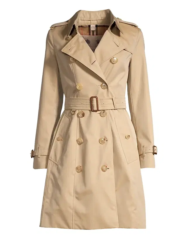 Burberry Women's Chelsea Belted Double-Breasted Coat - Honey