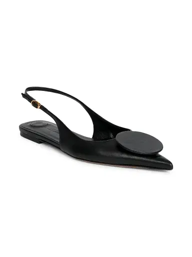 Jacquemus Women's Les Slingbacks Leather Flats - Black | Thumbnail 2 Jacquemus Women's Les Slingbacks Leather Flats - Black | Thumbnail 2