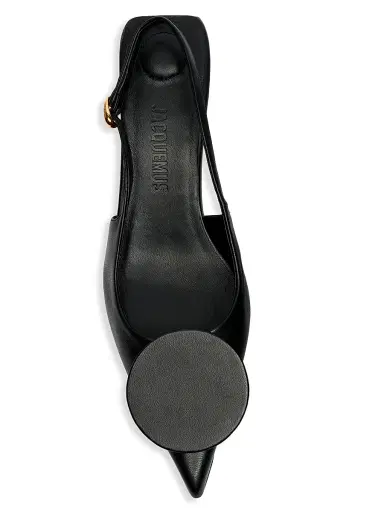 Jacquemus Women's Les Slingbacks Leather Flats - Black | Thumbnail 5 Jacquemus Women's Les Slingbacks Leather Flats - Black | Thumbnail 5