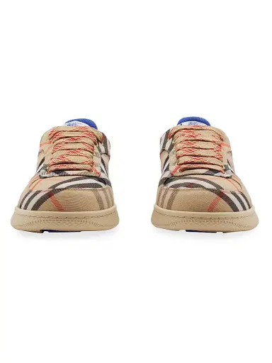 Burberry Women's Check Terrace Cotton-Blend Sneakers - Sand Ip Check - Size 11 | Thumbnail 2