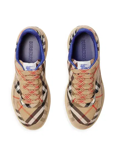 Burberry Women's Check Terrace Cotton-Blend Sneakers - Sand Ip Check - Size 11 | Thumbnail 4