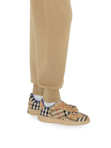 Burberry Women's Check Terrace Cotton-Blend Sneakers - Sand Ip Check - Size 11 | Thumbnail 6