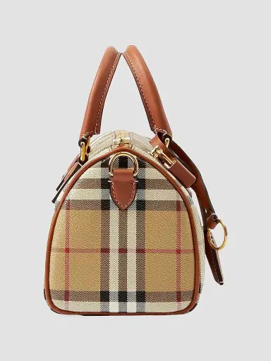 Burberry Women's Mini Check Bowling Bag - Archive Beige | Thumbnail 5 Burberry Women's Mini Check Bowling Bag - Archive Beige | Thumbnail 5