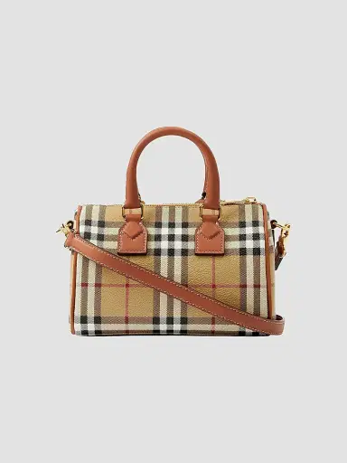 Burberry Women's Mini Check Bowling Bag - Archive Beige | Thumbnail 6 Burberry Women's Mini Check Bowling Bag - Archive Beige | Thumbnail 6