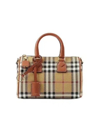 Burberry Women's Mini Check Bowling Bag - Archive Beige | Thumbnail 1 Burberry Women's Mini Check Bowling Bag - Archive Beige | Thumbnail 1