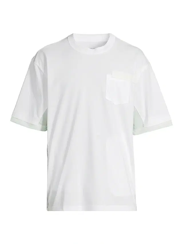 Men's Cotton Mixed-Media T-Shirt - White