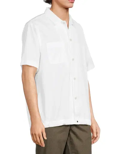 Sacai Men's Cotton Button-Front Shirt - Off White - Size XL | Thumbnail 4