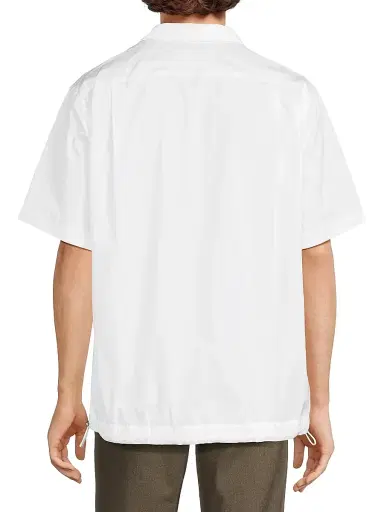 Sacai Men's Cotton Button-Front Shirt - Off White - Size XL | Thumbnail 5