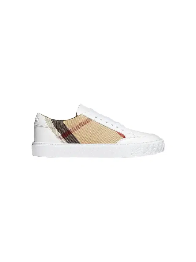Burberry Women's Salmond Vintage Check Leather & Textile Sneakers - White