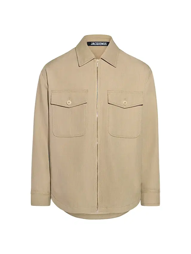 Men's Mountain Wool-Blend Shirt Jacket - Beige