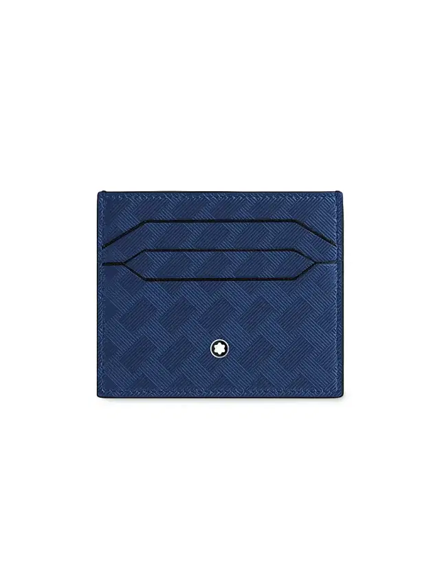 Montblanc Men's Extreme 3.0 Leather Card Case - Ink Blue
