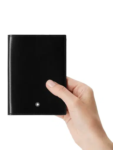 Montblanc Men's Meisterstück Passport Holder - Black | Thumbnail 6 Montblanc Men's Meisterstück Passport Holder - Black | Thumbnail 6