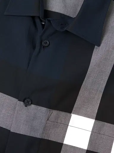 Burberry Men's Summerton Check Button-Front Shirt - Navy Check - Size XXL | Thumbnail 6 Burberry Men's Summerton Check Button-Front Shirt - Navy Check - Size XXL | Thumbnail 6