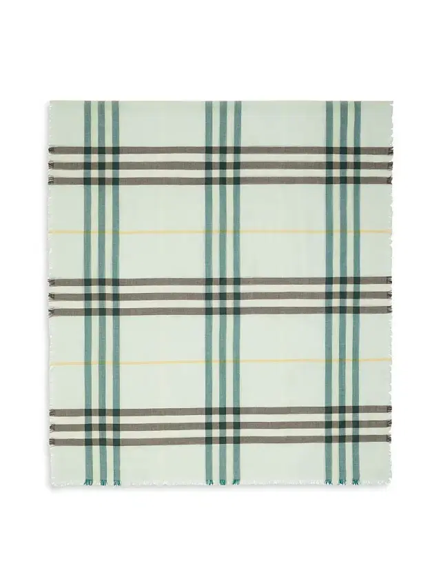 Women's Giant Check Wool Scarf - Breeze Ip Check