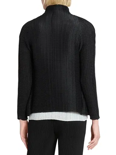 Issey Miyake Women's Wooly Pleats Long-Sleeve Shirt Jacket - Black - Size XS | Thumbnail 5 Issey Miyake Women's Wooly Pleats Long-Sleeve Shirt Jacket - Black - Size XS | Thumbnail 5
