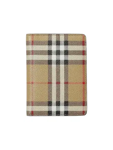 Burberry Women's Check Bifold Passport Holder - Archive Beige | Thumbnail 1