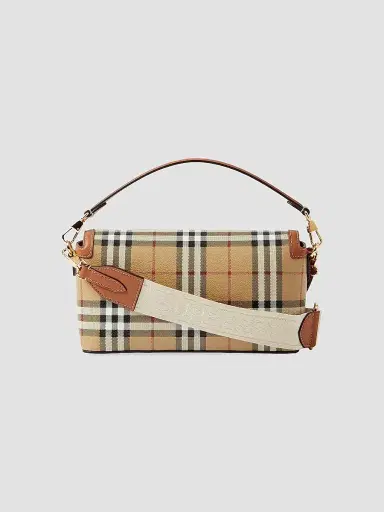 Burberry Women's Note Check Crossbody Bag - Vintage Check Briar Brown | Thumbnail 7 Burberry Women's Note Check Crossbody Bag - Vintage Check Briar Brown | Thumbnail 7