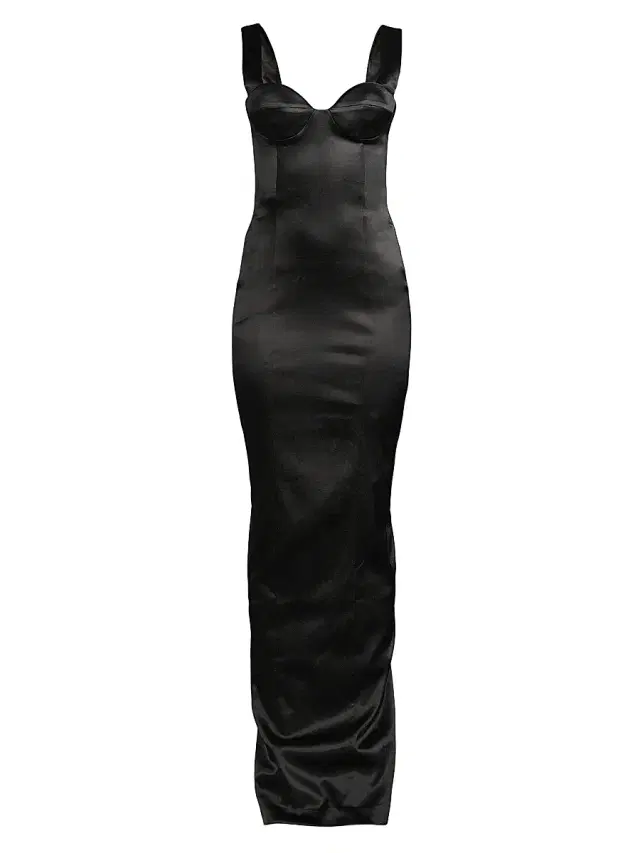 Sau Lee Women's Palmela Sleeveless Satin Gown - Black