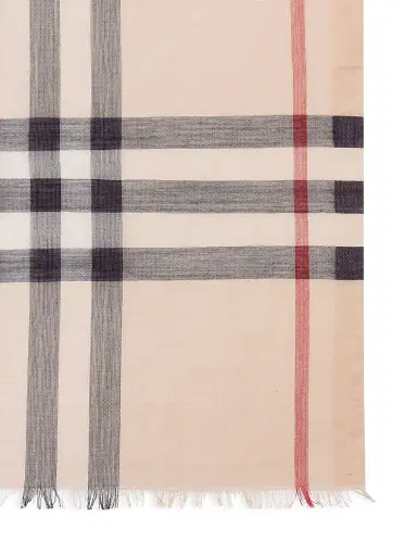 Burberry Women's Giant Check Wool-Silk Gauze Scarf | Thumbnail 4 Burberry Women's Giant Check Wool-Silk Gauze Scarf | Thumbnail 4