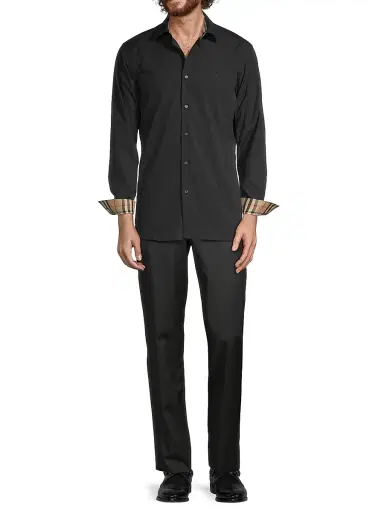 Burberry Men's Sherfield Button-Front Shirt - Black - Size XXL | Thumbnail 2