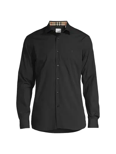 Burberry Men's Sherfield Button-Front Shirt - Black - Size XXL | Thumbnail 1
