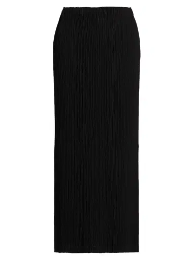 Issey Miyake Women's Hatching Pleats Midi-Skirt - Black - Size Small | Thumbnail 1
