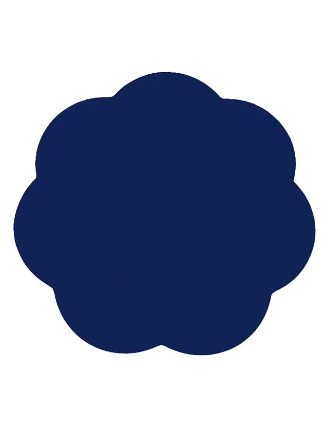 Scalloped 4-Piece Lacquer Placemat Set - Navy