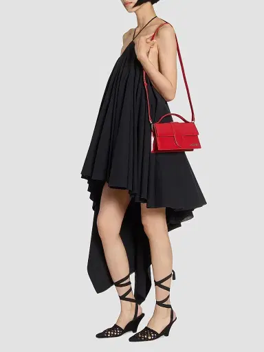 Jacquemus Women's Le Grand Bambino Patent Leather Crossbody Bag - Red | Thumbnail 2