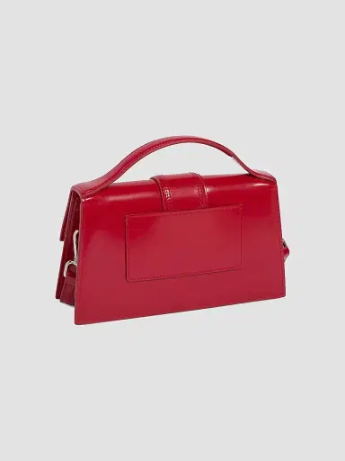 Jacquemus Women's Le Grand Bambino Patent Leather Crossbody Bag - Red | Thumbnail 5