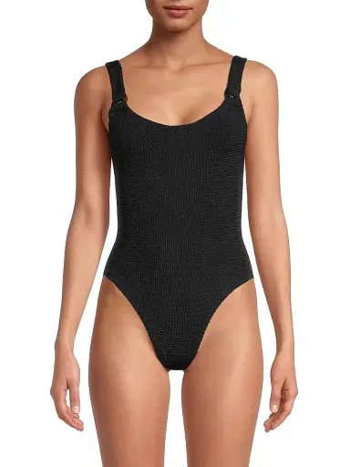 Hunza G Women's Domino One-Piece Swimsuit - Black | Thumbnail 3 Hunza G Women's Domino One-Piece Swimsuit - Black | Thumbnail 3