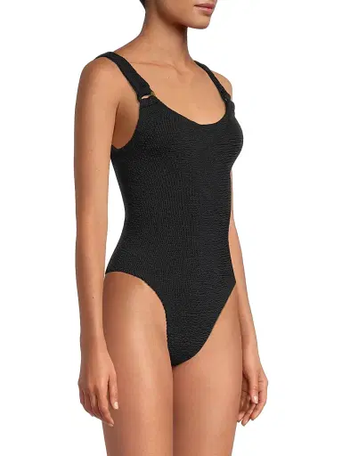 Hunza G Women's Domino One-Piece Swimsuit - Black | Thumbnail 4 Hunza G Women's Domino One-Piece Swimsuit - Black | Thumbnail 4